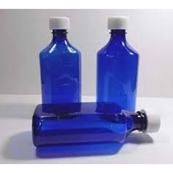Solid Liquid Blue Bottle